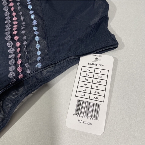 NWT Elomi [ XXL ] Matilda Embellished Briefs in Unicorn‎ Blue/Grey - Picture 7 of 11